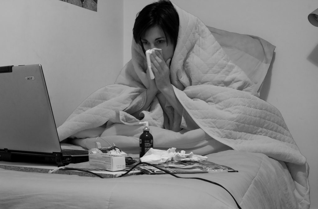 Raffreddore: cipria e naso che cola